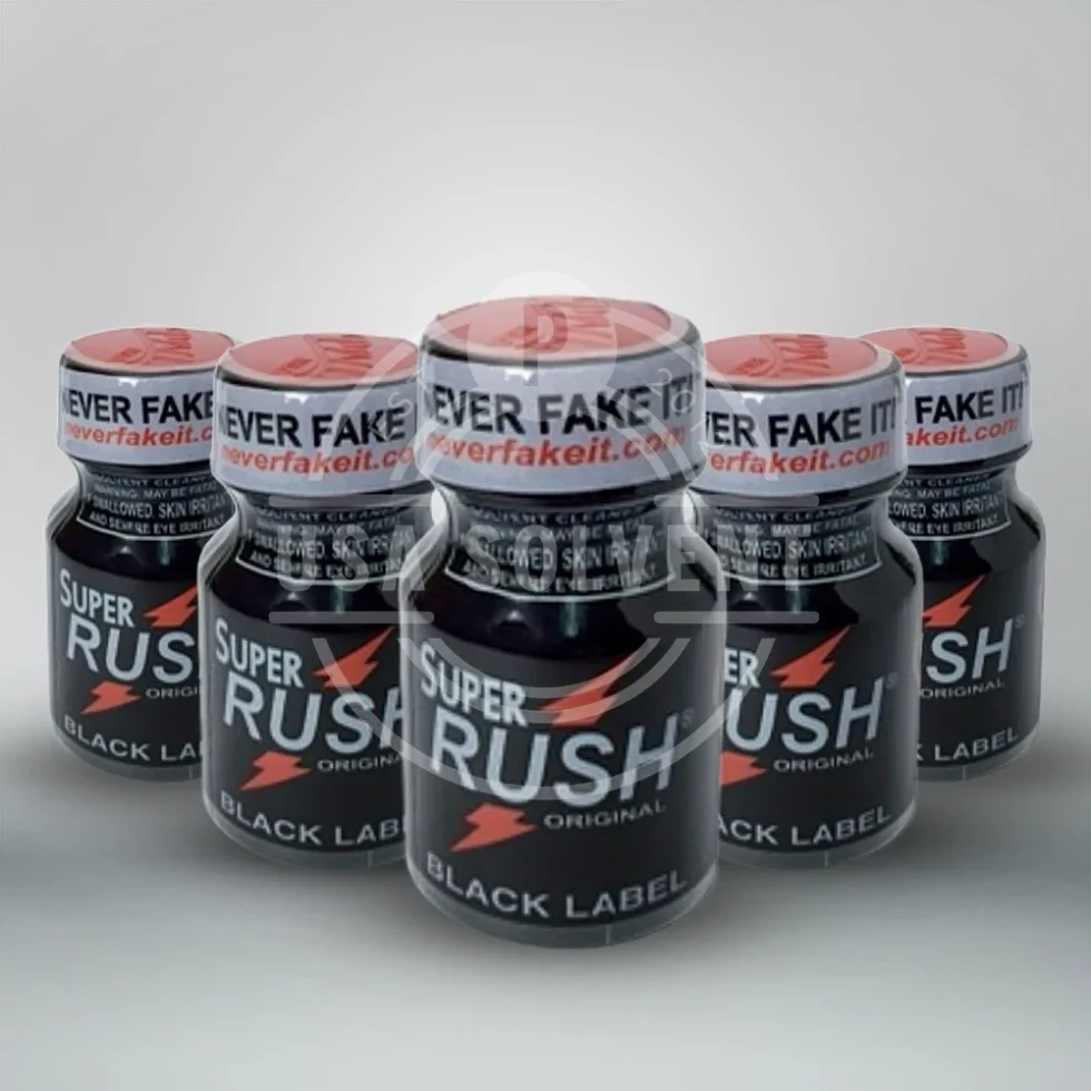 usa solvent super rush black label 10ml pack poppers sale