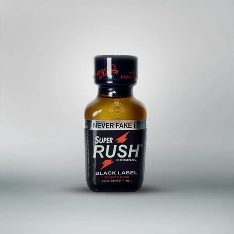 usa solvent super rush black label 30ml poppers
