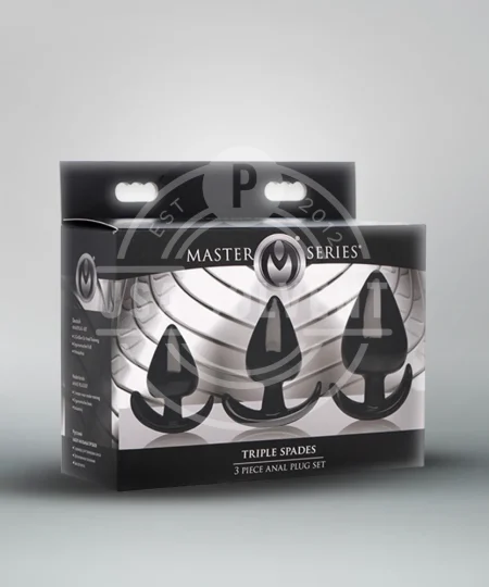 Master Series Triple Spades Anal Plug Set - 3 pc