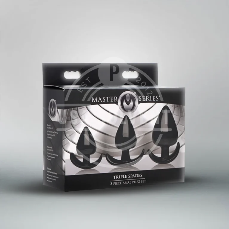 Master Series Triple Spades Anal Plug Set - 3 pc